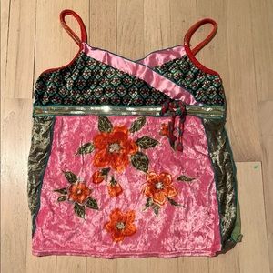 Vintage Multicolor Silk Tank Top